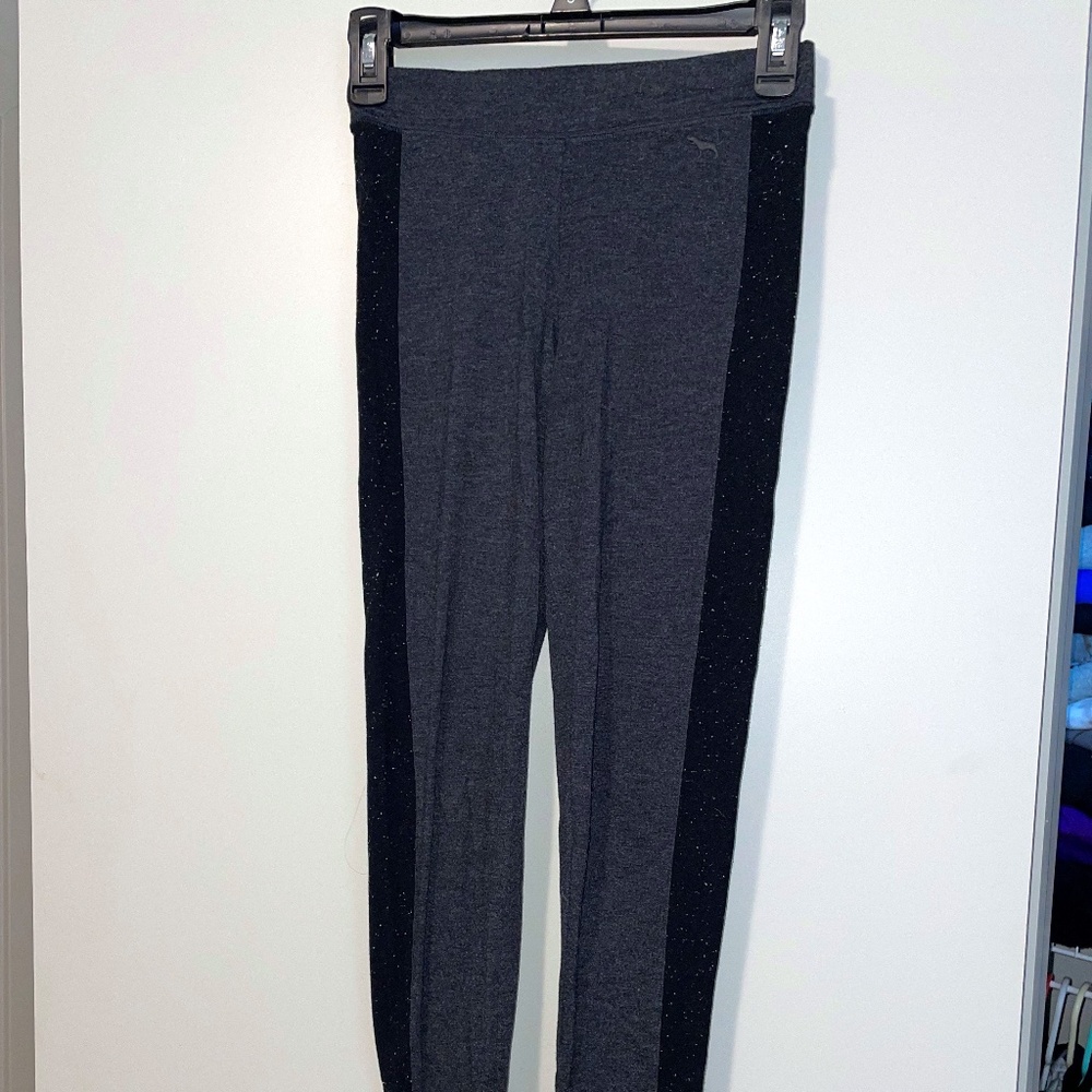 Grey and Black Victoria's Secret Leggings